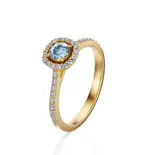 Pierścionek z akwamarynem i diamentami AJPZ_024 Pierścionek z akwamarynem i diamentami AJPZ_024